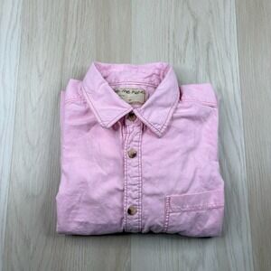 Free People We The Free Womens Pink 3/4 Sleeve Freddie Button Up Shirt Size M